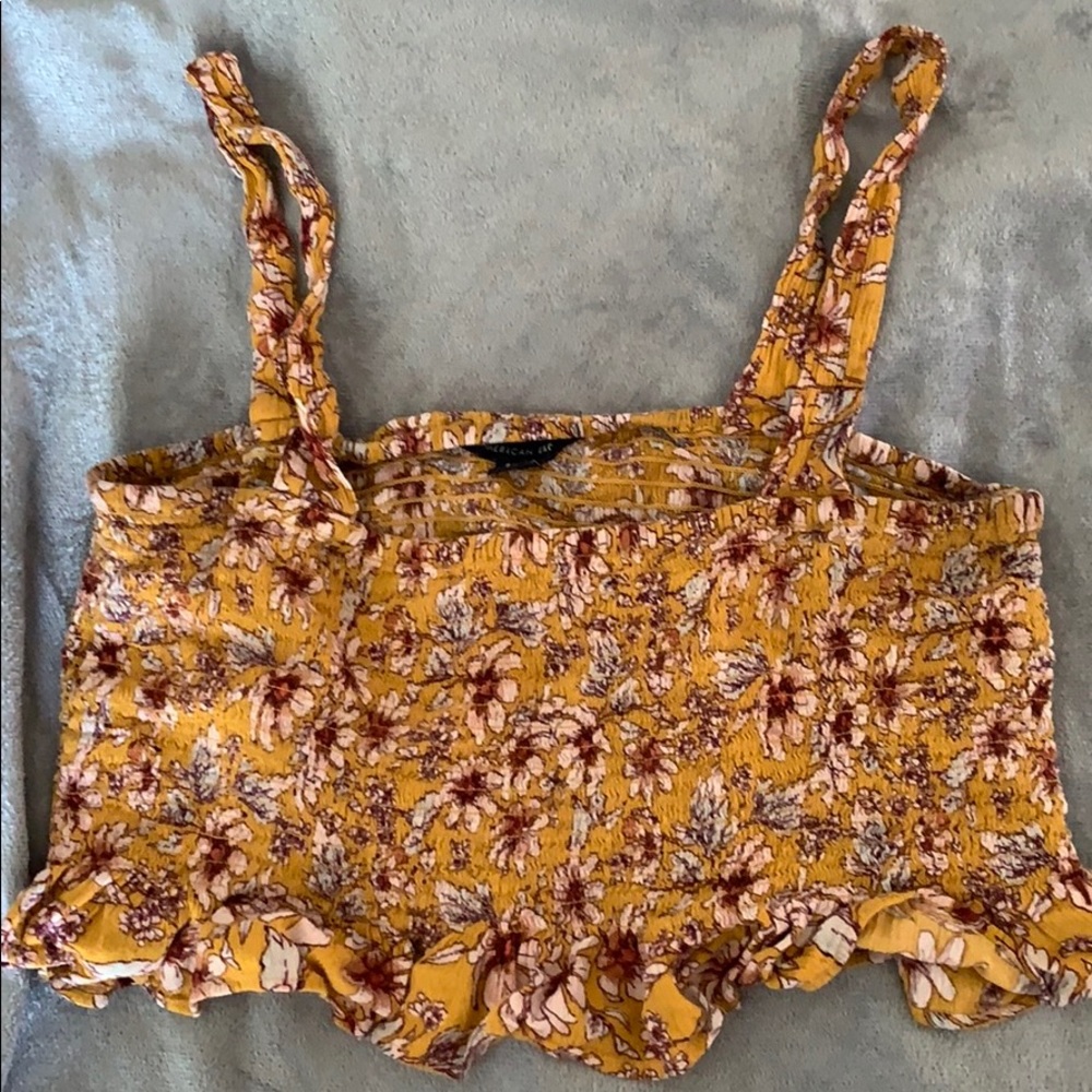 AMERICAN EAGLE FLORAL CROP TOP